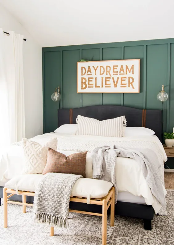رنگ آمیزی قاب تخت خواب روکش دار DIY
