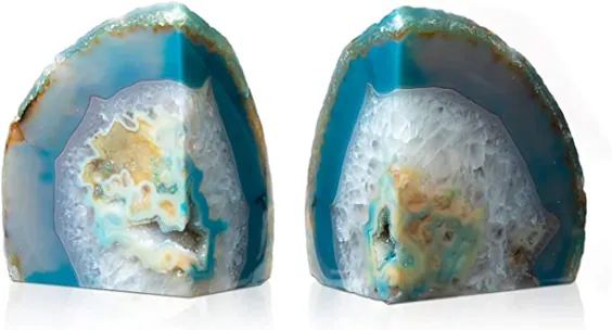 DesertUSA Agate Bookend Teal (2-3.5 پوند)