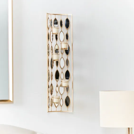 فروشگاه بازتاب Tealight Wall Sconce با آینه تزئینات آنلاین |  مرکز خانه سعودی