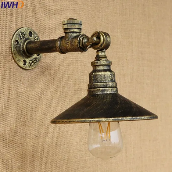 90.0US $ | Loft Industrial Vintage Wall Light Retro Iron With Switch 220v Water Pipe Lamp Lamp Lighting Edison Bulb Home | چراغ دیواری دیواری | چراغ دیواری چراغ دیواری - AliExpress