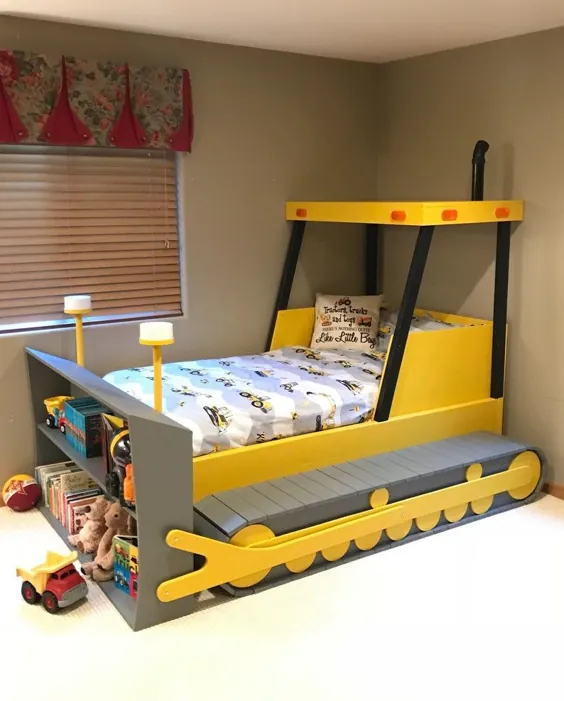 طرح های تختخواب بولدوزر دوتایی (فقط طرح ها) ، یک اتاق خواب ساختمانی مناسب برای کودک خود ایجاد کنید ، ایده آل برای علاقه مندان به کارهای چوبی DIY