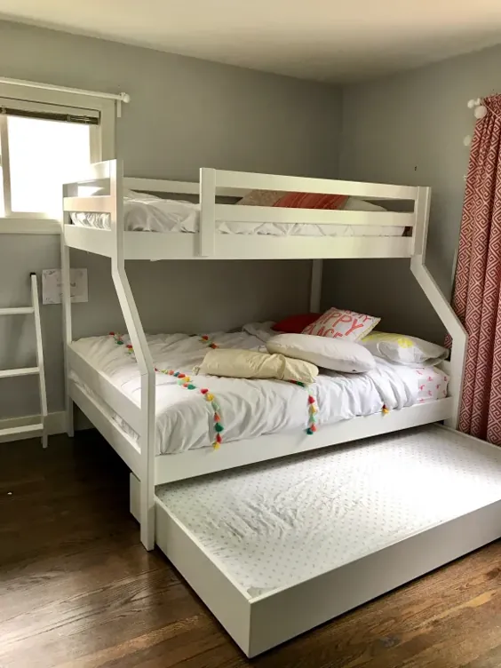تخت تختخواب سفری Waverly - دوقلو بیش از اندازه کامل - تختخواب سفری مدرن و تختخواب سفری - مبلمان کودکانه مدرن - اتاق و تخته