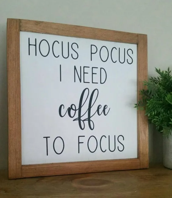Hocus Pocus I need Coffee To Focus، Hocus Pocus Sign، Coffee Bar Bar، Halloween Halloween، Halloween ...