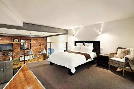 طراحی اتاق خواب - تبدیل دو طبقه انبار - Trendir