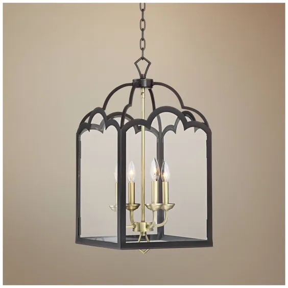 Natalia 13 1/2 "W Antique Brass and Bronze Entry Entry - # 9H237 | Lamps Plus