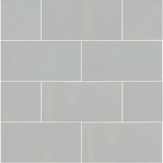MSI Grey 3 in x 6 in. کاشی متروی خاکستری براق سرامیکی (1 فوت مربع در مورد) - NGRAGLO3X6 - انبار خانه