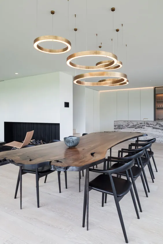 ایده های نورپردازی اتاق ناهارخوری - برای تأثیر بیشتر از وسایل متعدد بالای میز استفاده کنید