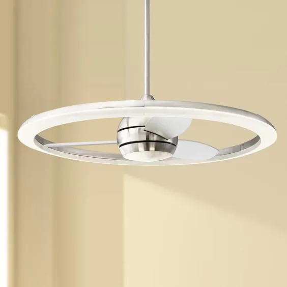 پنکه سقفی LED مدرن انگشتر نیکل 36 Craftmade - # 38R45 | لامپ های Plus