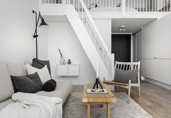 apartment آپارتمان سفید کوچک با میزانسن و ورودی مخصوص به خود (35 متر مربع) ◾ ◾ عکس ها ◾Ideas◾ Design
