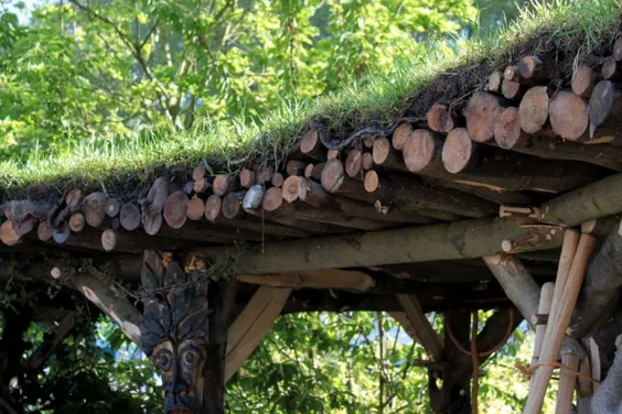 سقف سبز ساخته شده با شاخه های اره ای - بررسی محصولات باغ چلسی گل 2010