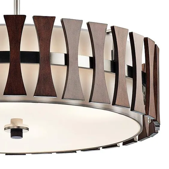 چراغ آویز قابل تبدیل چوب بلوط عظیم Kichler Cirus 24 "- # 1W577 | لامپ های Plus