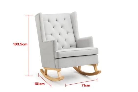 صندلی گهواره ای شانگری لا لا شارلوت (خاکستری) |  مبل ها و صندلی های عتیقه |