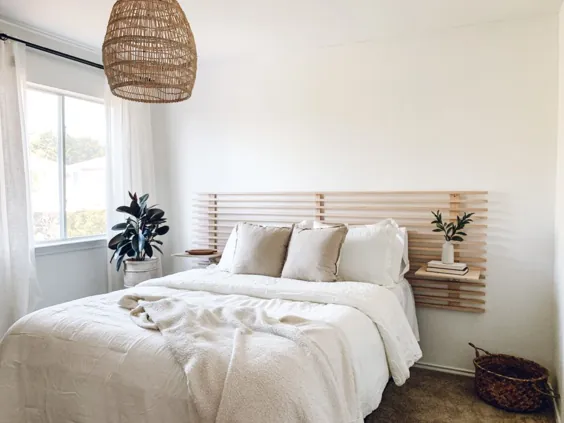 تابلو تخته سنگ چوبی DIY Minimal، Horizontal + تختخواب های شناور