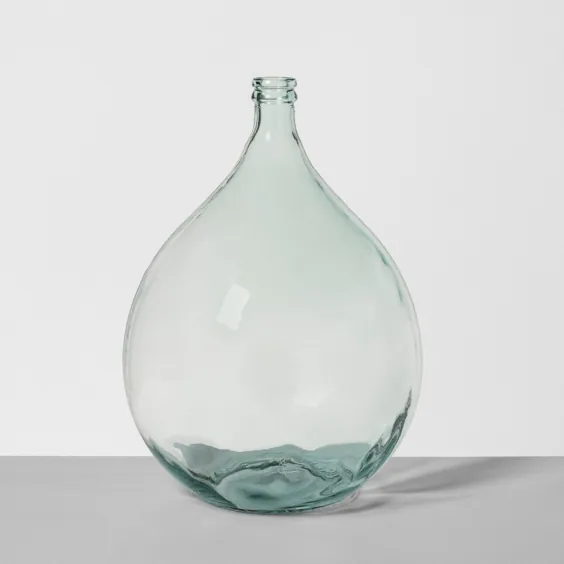 گلدان شیشه ای 22 اینچی بازیافتی - کوره و دست TM با مگنولیا