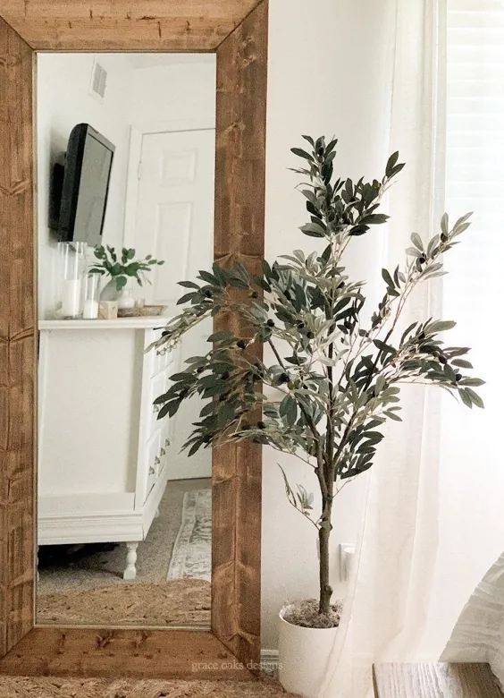 آینه کف چوبی DIY - طرح های Grace Oaks