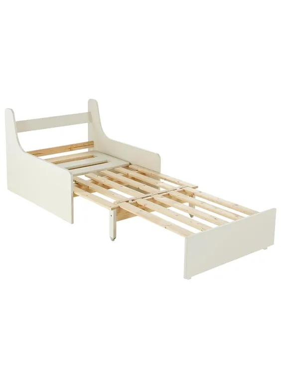 تخت خواب تک صندلی Stompa Uno S Plus ، سفید / صورتی