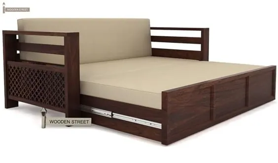 تختخواب تختخواب شو Vigo (اندازه کینگ ، پایان گردو) را بصورت آنلاین در هند - خیابان چوبی خریداری کنید