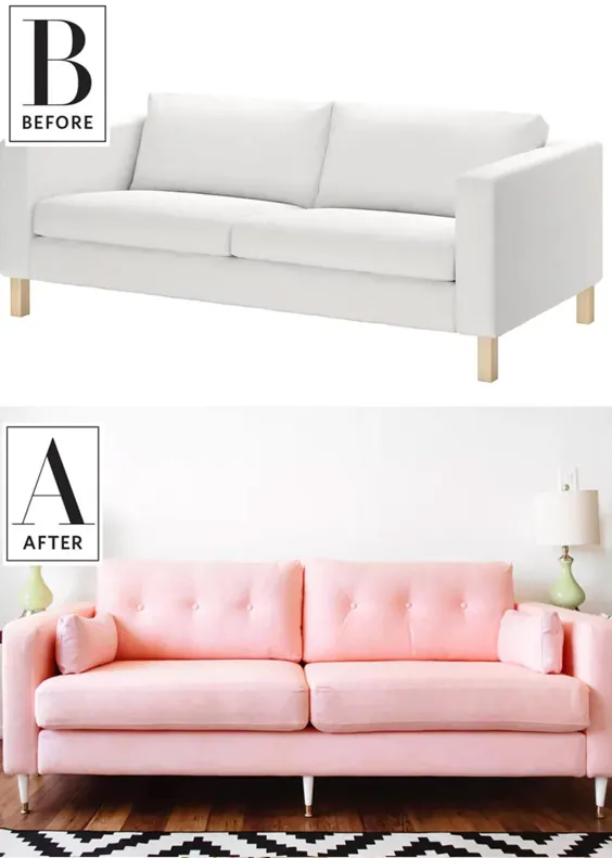 قبل و بعد: مبل تمیز کننده IKEA به رویایی هزاره صورتی تبدیل می شود