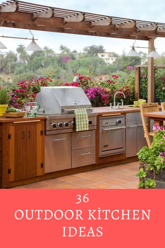 36 ایده آشپزخانه در فضای باز که باعث می شود شما بخواهید در روزهای گرم تابستان - 2021 میل کنید