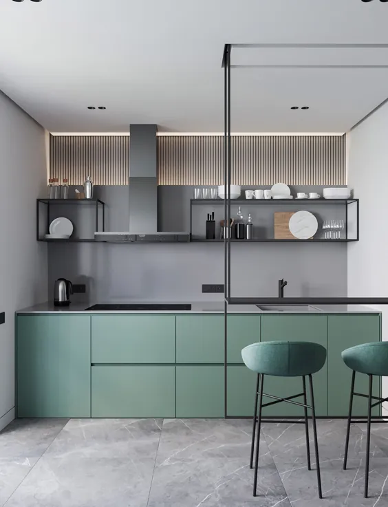 طراحی آپارتمان مینیمالیستی مدرن زیر 75 متر مربع