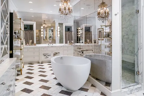 آینه کف تا سقف - معاصر - حمام - ساخت بیشتر طراحی