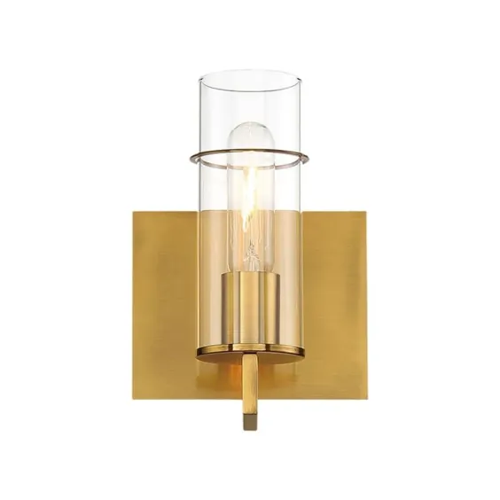 Eurofase Lighting 34133-043 Pista Wall Sconce 1Lt طلای داخلی چراغ حمام لوازم حمام