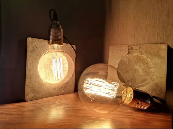 چگونه می توان یک لامپ بتونی ساخت DIY