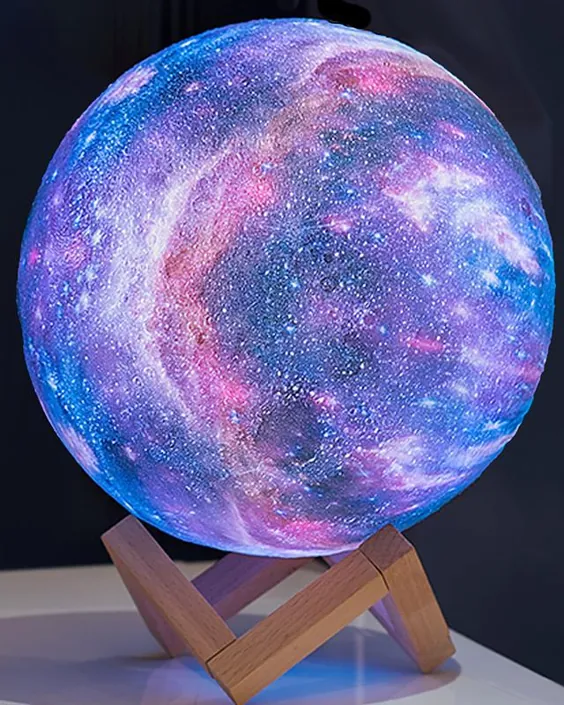 چاپ سه بعدی ستاره لامپ ماه تغییر رنگارنگ تغییر لمس دکوراسیون منزل هدیه خلاقانه USB چراغ شب نور چراغ کهکشان 16 لمسی کنترل از راه دور