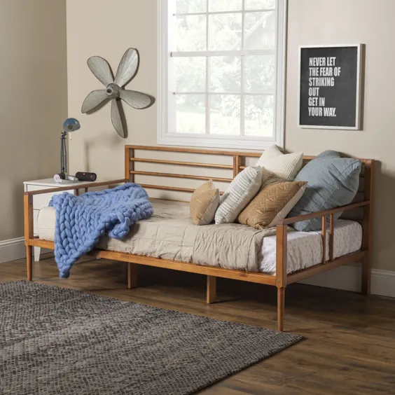 تختخواب دوک کارامل جامد چوب Miller توسط Bellamy Studios - Walmart.com