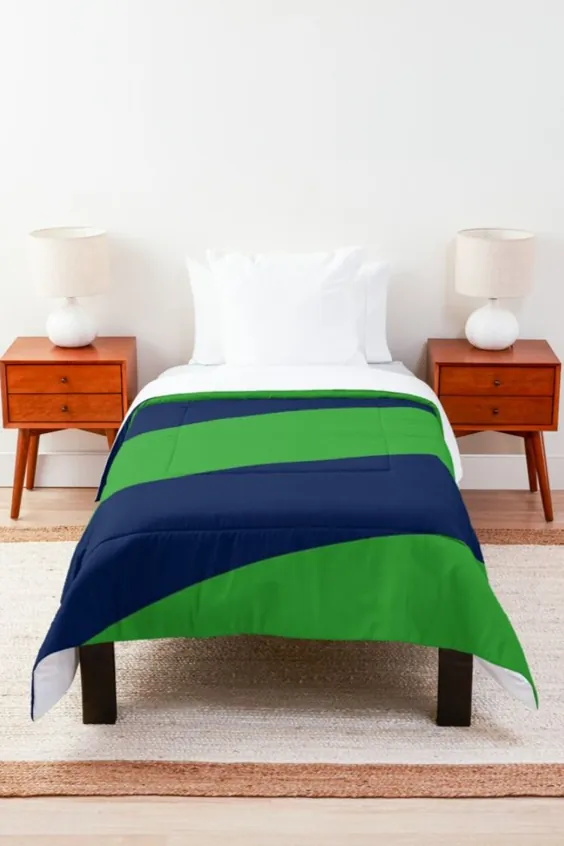 طرح مفهومی موجدار انتزاعی سبز و سرمه ای Comforter طراحی شده توسط Like Baker انجام دهید