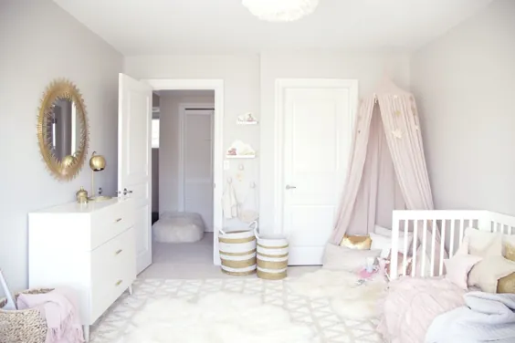 رز کوارتز Pantone برای زیبا ترین اتاق دختر کوچک ساخته شده است