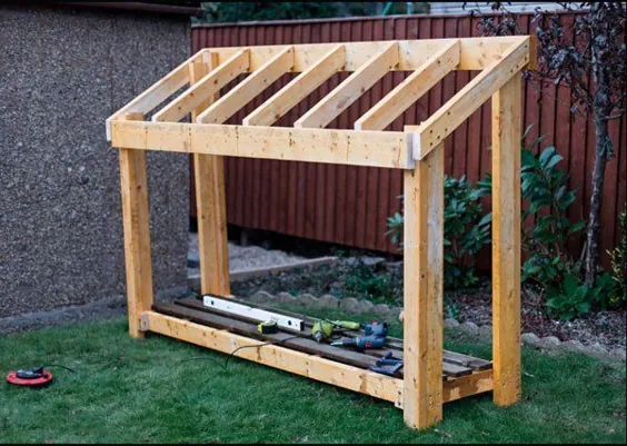 سایبان چوب کوچک DIY | MyOutdoorPlans | طرح ها و پروژه های رایگان نجاری ، DIY Shed ، Wooden Playhouse ، کلاه فرنگی ، Bbq