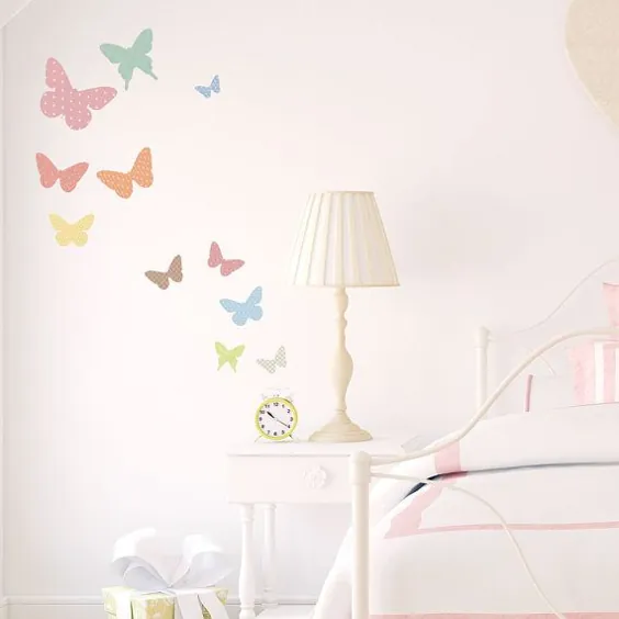 برچسب دیواری دیواری-پروانه ای طرح دار پروانه ای ، پروانه پروازی ، تزیین مهد کودک پروانه ای ، عکس برگردان دیواری طبیعت ، اتاق پروانه ای