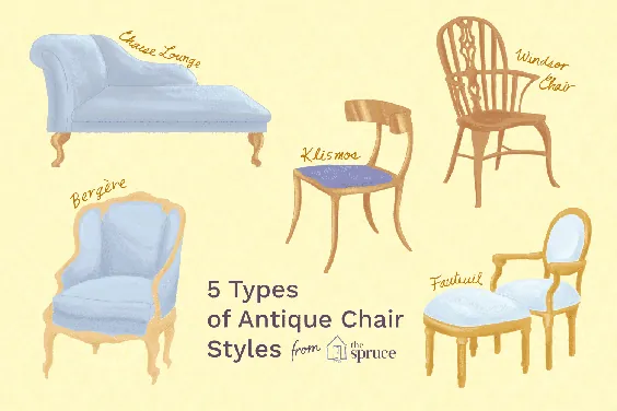 انواع مختلف صندلی های عتیقه و نحوه شناسایی آنها