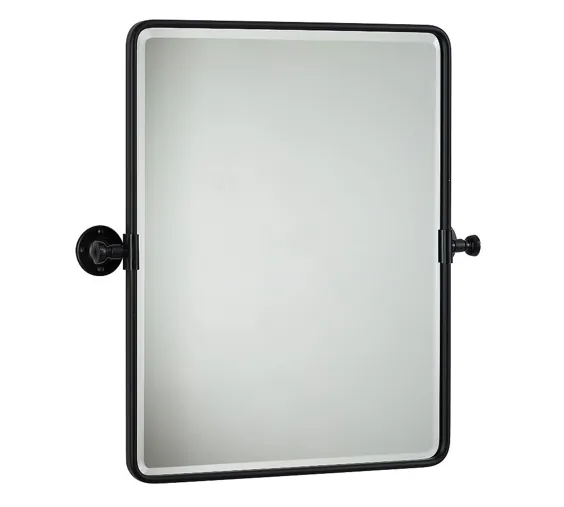 آینه محوری مستطیل گرد سیاه و سفید مات ، 23x24 اینچ