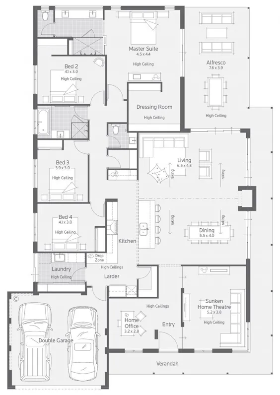 Floor Plan Friday: مجموعه اصلی در عقب