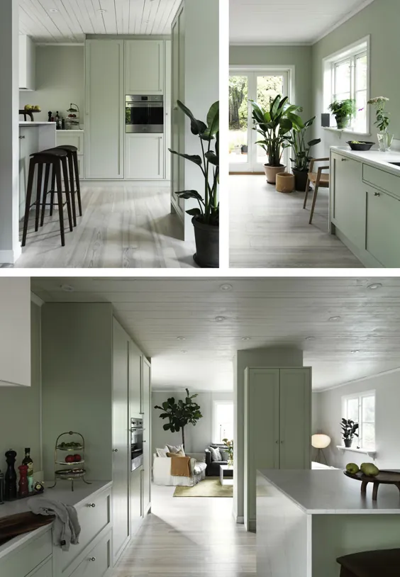 15 طرح الهام بخش از آشپزخانه سبز که طبیعت را به ارمغان می آورد - طراحی شمال اروپا
