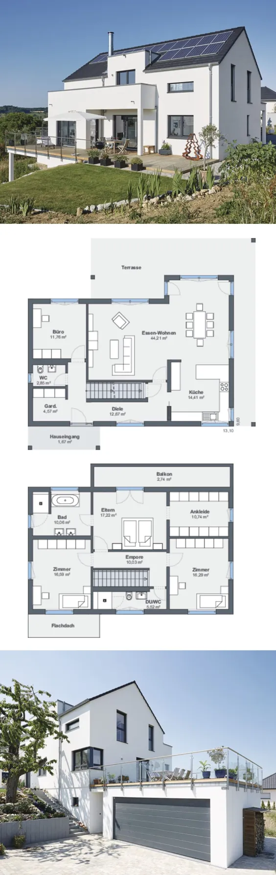 Modernes Haus mit Einliegerwohnung - | HausbauDirekt.de