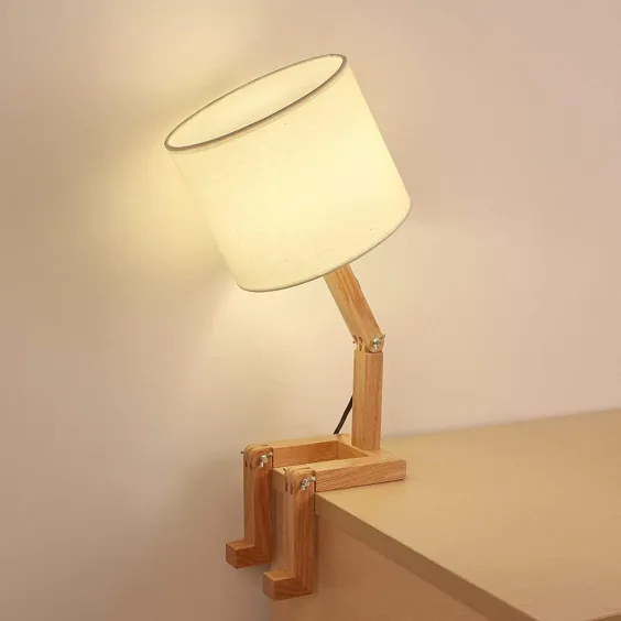 پایه قابل تنظیم خلاقانه میز لامپ چوبی HAITRAL - Walmart.com