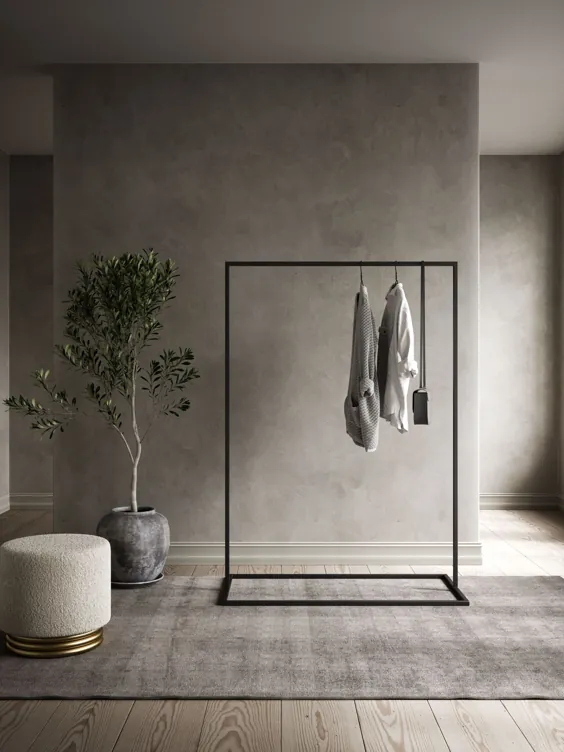 قفسه لباس |  minimalistisk garderobestativ |  مالینگ زندگی