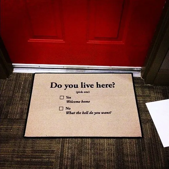 آیا شما اینجا زندگی می کنید Doormat