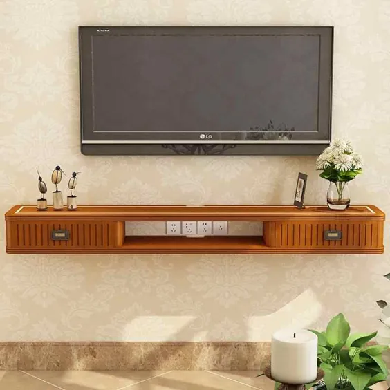 جدید کابینت تلویزیون دیواری چوبی جامد چوبی جعبه قفسه دیواری دیوار کابینت تلویزیون روتر قفسه دیواری کابینت تلویزیون | پایه های تلویزیون |  - AliExpress