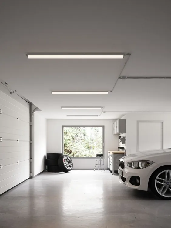 نورپردازی مینیمالیستی برای فضای داخلی گاراژ عملکردی و راحت تر