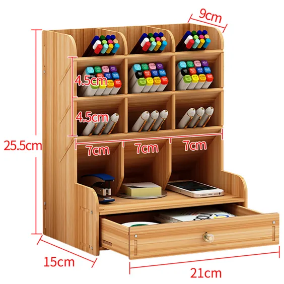 دارنده قلم مداد Storage Box Rack Desk لوازم التحریر Density Plate Desktop Organizer