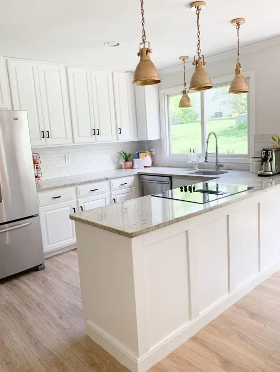 رنگ آمیزی کابینت های آشپزخانه به رنگ سفید - آشپزخانه آشکار - arinsolangeathome