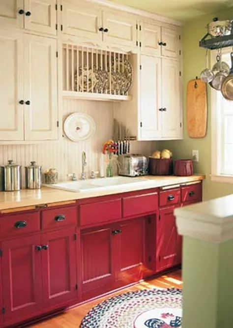کابینت آشپزخانه دو رنگ بهترین از هر دو جهان است