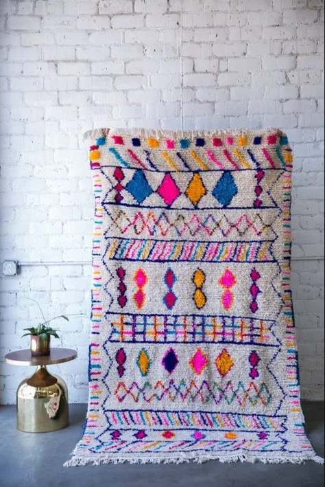 فرش صورتی مراکشی فرش Berber فرش پشم اصل |  اتسی