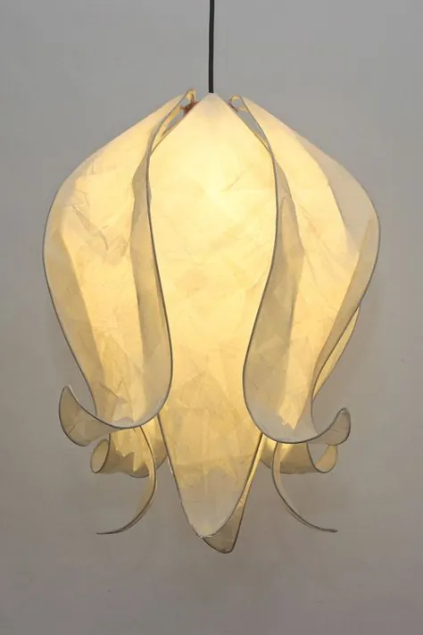 کالین چت وود -فروشگاه لامپ کاغذی ، آباژورهای کاغذی با پارچه گل مجسمه ای با پایه های مسی