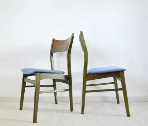 صندلی غذاخوری مدرن دانمارکی با رنگ زمردی رنگ آمیزی شده ، دهه 1960