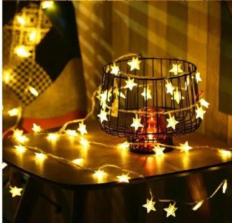 LED String Lights Lights Battery Operated Star Shape Fairy Strip Lamp Decor